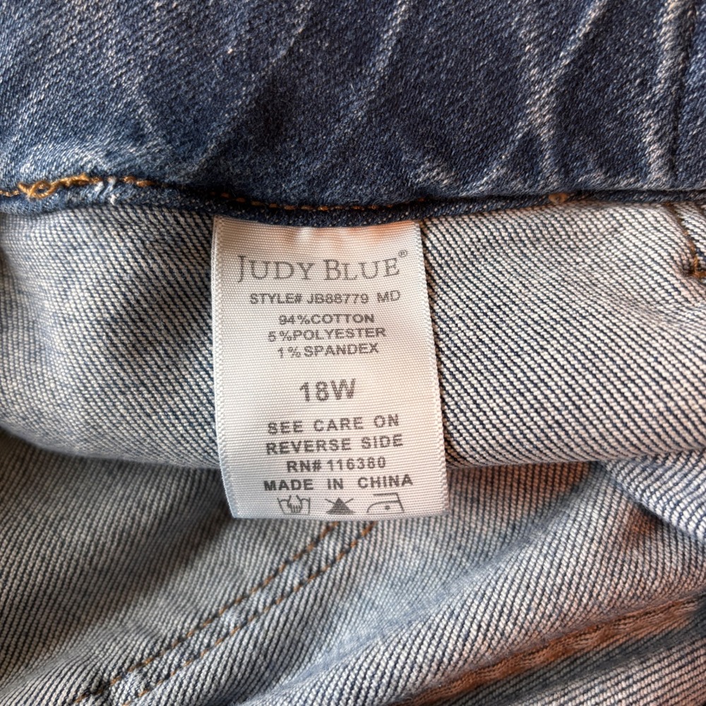 Judy Blue Jogger Jeans 18W Stretch Drawstring Denim Blue Casual Utility Modern - Picture 4 of 8